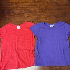 Hanna Andersson Red and Purple Short Sleeve Tees
